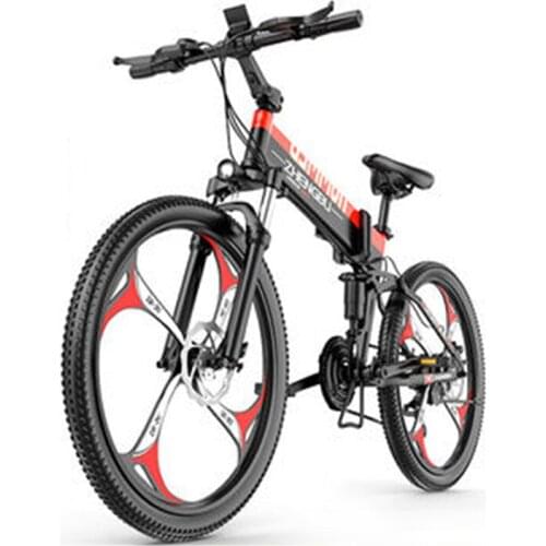 26 Inch Folding Electric Bicycle 48V 27 Speed With Lithium Battery For Men And Women Bicycle