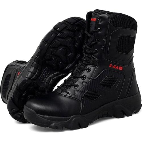 Military Boots Men Tactical Boots Military Training Wearable Desert Combat Boots Waterproof Work Safety Men Shoes Big Size 39-47