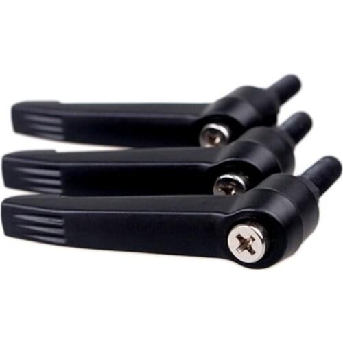 1Pcs M14 Stainless steel 7 words type Adjustable position Tight handle fixed rotate grip hand Screw bolt Length 40mm-70mm black