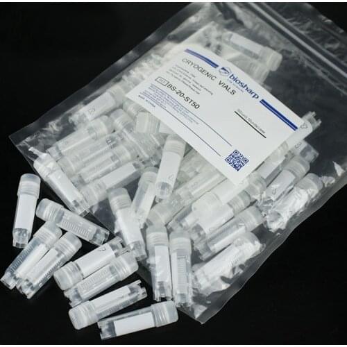 100pcs/lot 2ml Sterile Plastic Cryogenic Vials Freezing Tube with Screw Cover Cell Microbial Cryopreservation