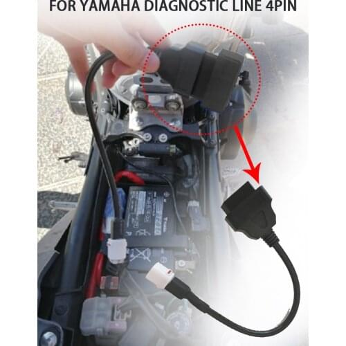 4 Pin OBD2 Fault Code Reader Motorcycle Scanner Diagnostic Cable Tool Fit Accessorie For Yamaha MT10 FZ10 MT09 XSR MT07 R1 2016