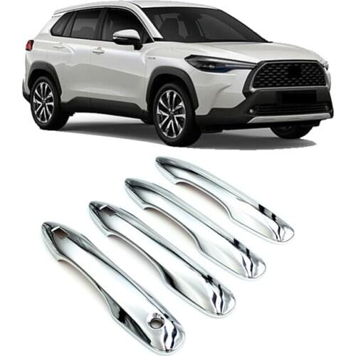 4PCS ABS Chrome Door Handle Cover Protective Covers Trims For Toyota Corolla Cross 2020 2021 Car-Styling Accssories