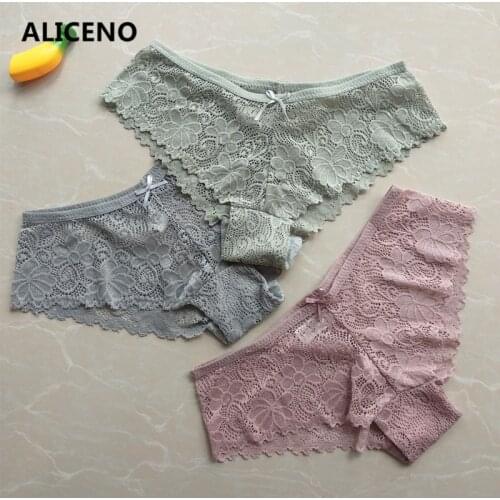 7PCS/LOT Nylon Sexy Lace Women Fashion Cozy Lingerie Tempting Pretty Briefs Panties Cotton Crotch Low Waist Cute Women Underwear