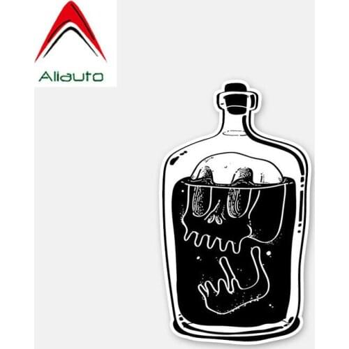 Aliauto Personality Car Sticker Poisonous Water Skull Head Automoble Motorcycle Body Decoration Decal Accessories PVC,11cm*6cm