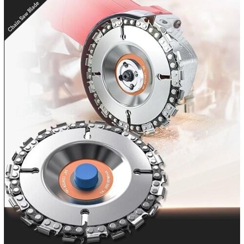 5'' 125mm Stainless Steel Angle Grinder Chain Saw Disc 14 Teeth Saw Blade Wood Carving Cutting for Wood Carving Pruning Branches