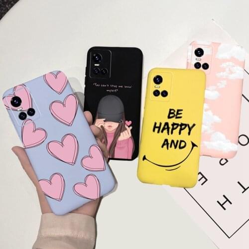 Girls Cellphone Covers For VIVO S10 Pro Case 6.44" Heart lovely Skily Coque Cases Funda Vivo S10Pro V2121A S 10 Pro Silicone