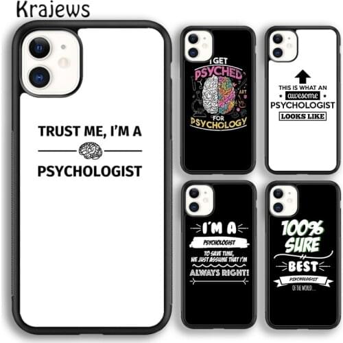 Krajews Awesome Psychologist Profession Psychology Phone Case Cover For iPhone 5 6s 7 8 plus X XS XR 11 12 pro max Galaxy S9 S10