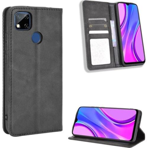 For Xiaomi Redmi 9C Case Luxury Flip PU Leather Wallet Magnetic Adsorption Case For Xiaomi Redmi 9C 9 C Redmi9C Phone Bag