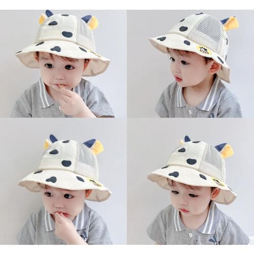 Children Cute Sun Hat Baby Hat Girl Boy Sun Hat Childrens Mesh Cap Breathable Fashion Bucket Hats Spring Sunscreen Cap