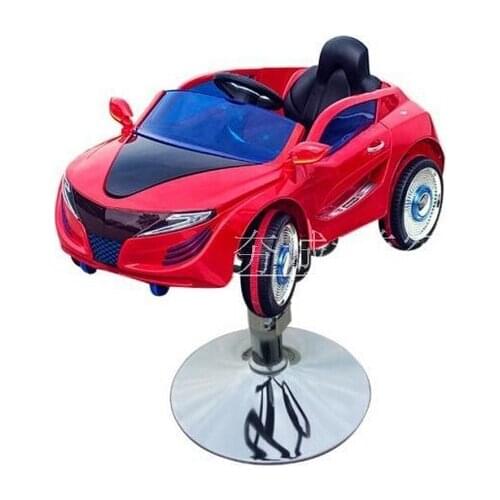 Children barber chair. Children cartoon car haircut. Children MP3 music haircut
