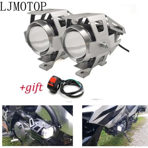 For YAMAHA XJR1300 FJR 1300 WR250F SUPERTENERE/XT1200ZE Motorcycle 12V LED Headlights Auxiliary Lamp U5 Spotlight Motorbike