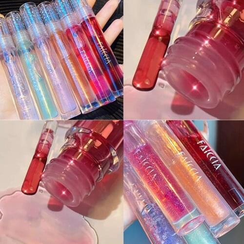 Faiccia Water Glass Lip Gloss Transparent Moisturizing Matte Non-stick Cup Waterproof Long Lasting Mirror Lip Glaze Lips Makeup