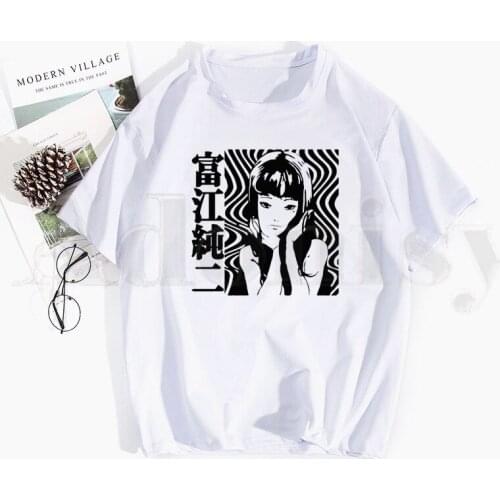Japan Manga Junji Ito Tomie Shintaro Kago T Shirts Spring Tops Tees Men Women Short Sleeve Casual T Shirt Streetwear Funny