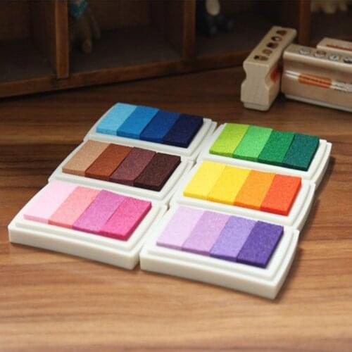 Gradient Colors InkPad DIY Scrapbooking Stamp Craft Rubber Stamps For Inkpad Finger Print Stamping Finger Paint Wedding Decor