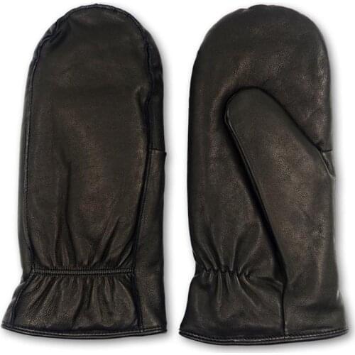 Harssidanzar mens gloves genuine mitten leather glove Outdoor warm gloves Thermolite Lined with Finger Liners