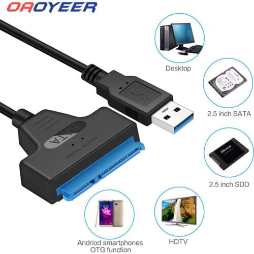 USB 3.0 SATA 3 Converter Cable Sata to USB3.0 Adapter Up to 6 Gbps Connect 2.5 Inches HDD SSD Hard Drive 22 Pin Sata III Cable