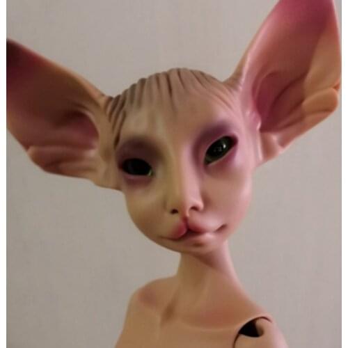 Dollhua 1/4 BJD / SD Doll Quarterback Sphynx Cat Doll Monster Plant Ear Gray Spot Free Eyes Free Shipping