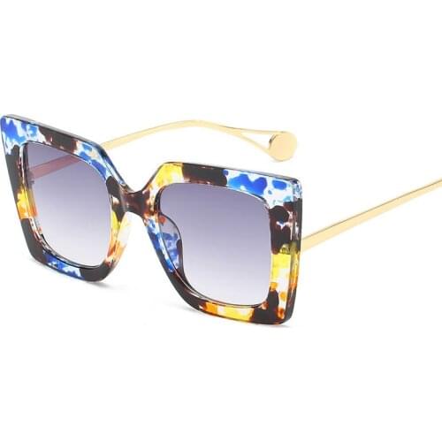 Square Sunglasses Oversized Big Frame Vintage Women Brand Designer Luxury 2021 New Fashion Trendy Popular Sun Glasses UV400