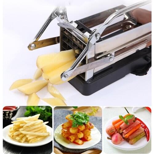 Potato Cutting Machine Stainless Steel Non-slip French Fries Cutter Home Use Potato Slicer Chopper Cucumber Carrot Kitchen Tool
