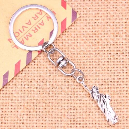 Fashion Keychain 34x10mm statue of liberty new york Pendants DIY Men Jewelry Car Key Chain Ring Holder Souvenir For Gift