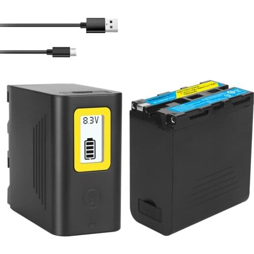 New NP-F970 NP-F960 NP-F970pro NP-F980pro Battery with USB Charge Output For Sony PLM-100 CCD-TRV35 MVC-FD91 MC1500C L50