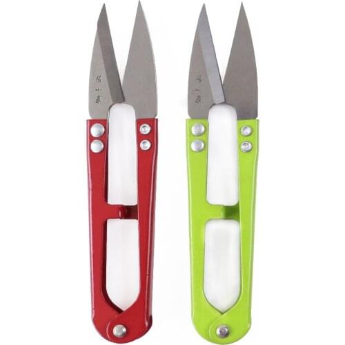 1Pcs U-Shaped Scissors DIY Trimmer Clothes Accessories Sewing Cross Stitch Dress Decoration Spring Shears Tailoring Yarn Clamp
