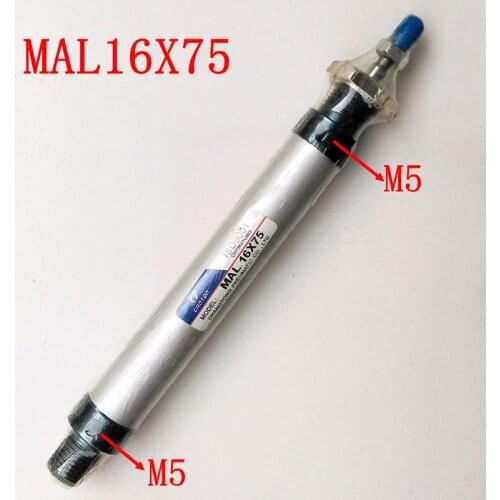 Single Rod Cylinder MAL16X75 Bore 16mm Stroke 75mm