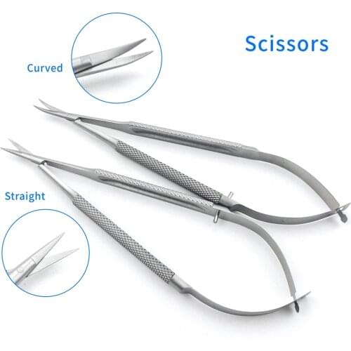 Ophthalmic Micro Cornea scissors 12.5-18cm Hand tool Surgery stainless steel Ophthalmic Instrument