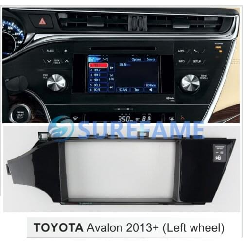 9 inch Car Fascia Radio Panel for TOYOTA Avalon 2013+ (Left Wheel) Dash Kit Install Facia Console Bezel Adapter Plate Trim