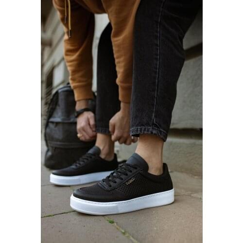 Knack Daily Shoes Black (White Bottom) Color Original Brand Men 'S Adult Shoes Comfortable Flexible Structure Orthopedic Healthy 011