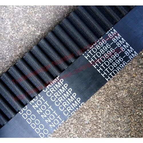 1pc 896-HTD8M-25 Timing belt length 896mm width 25mm pitch 8mm Neoprene Rubber HTD 8M 896 25 STD S8M Timing belts freeshipping