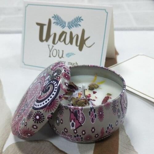 Retro Dried Flower Scented Candles Gift Set Natural Soy Wax Aromatherapy Candles Fragrance Kit Home Decor