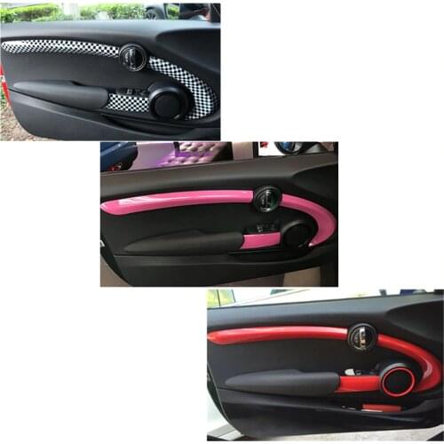 Car Styling For MINI Cooper F56 Interior Decoration For MINI Cooper Accessories Stickers Decals For MINI F56 Door Sticker Cover