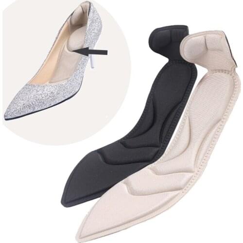 Insole Pad Inserts Heel Post Back Breathable Anti-slip for High Heel Shoes Reduces Pressure Prevent of Blisters 1 Pair