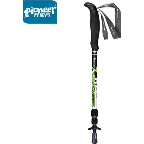 Pioneer 1 Pcs Carbon Fibre 3 Sections Ultralight Portable Trekking Pole For Outdoor Camping Hiking Trail Running Walking Sticks