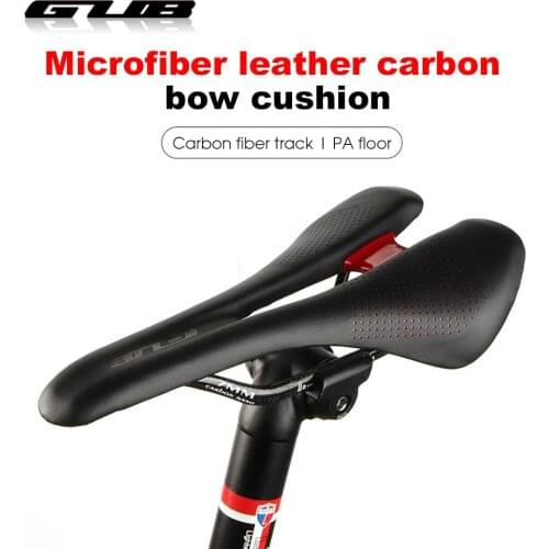 GUB Ultralight Carbon Bicycle Saddle Microfiber Leather Bow Durble Ventilation Saddle MTB Road Bike Cushion Cycling Parts