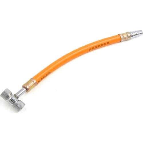 Uxcell Motorcycle Car Vehicle Rubber Dual Ports Tire Air Chuck Pump Hose Inflator