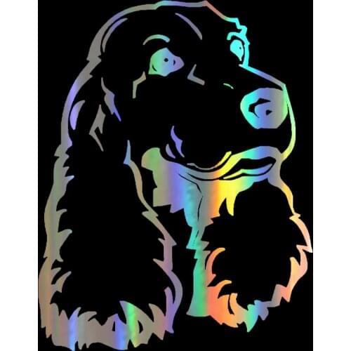 Window Sticker Vinyl 12.6*16CM Cocker Spaniel Dog Stickers Personality Accessories 3D window styling Decal Motorcycle Sticker