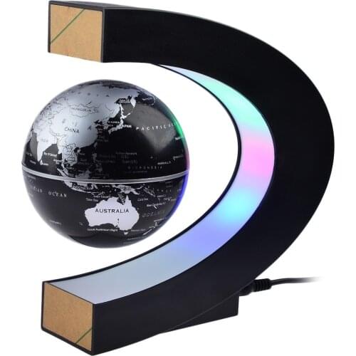 Marvel High Rotation Magnetic Suspension Maglev Levitation Globe with LED Night Lights for Learning Home Office Desk Decoration