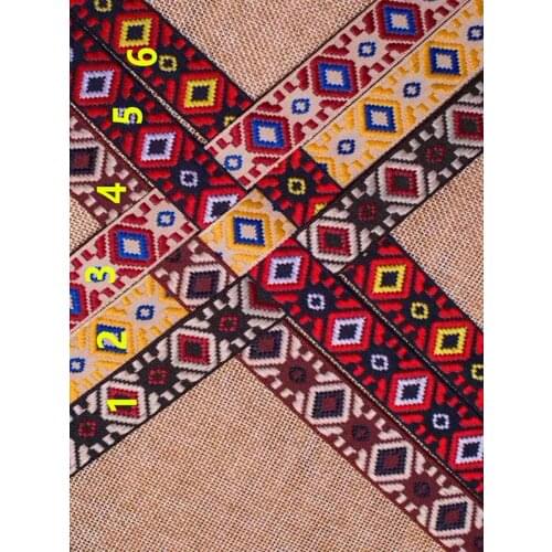 2cm diamond pattern jacquard ribbon,6 colors available,LS200323A
