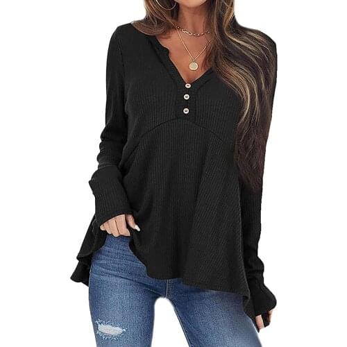Plus Size Womens Tops And Blouses Womens Casual Soft Long Sleeves O Neck Knot Sid Blouse Top Blouse Blusas Mujer De Moda 2021