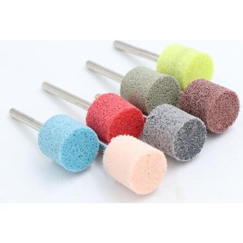 New 10pc Nylon Fiber Grinding Head with 3mm shank Polishing wheel for Mould Finish Polish Grinder Rotary Tool