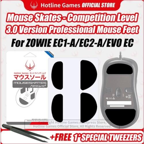 Hotline Games 3.0 Competition Level Mouse Skates Mouse Feet Pad Replacement Feet for ZOWIE EC2-A EC2A 0.28mm/0.6mm Thickness
