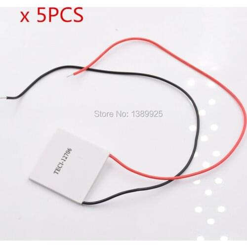 5Pcs TEC1-12706 40x40mm Thermoelectric Cooler Peltier Plate 12V 60W