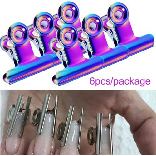 6Pcs Professional Fiberglass Nail Extension Glass Fiber for Nail Silk Extension Nail Colorful Acrylic Tips Nail Pinching Tool