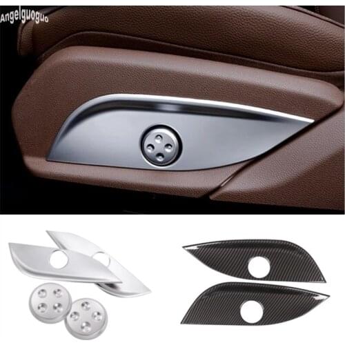 ABS Carbon Chrome style For Mercedes Benz C E Class GLC CLS W205 W212 W213 Seat Adjust Switch Button Frame Cover Trim Sticker