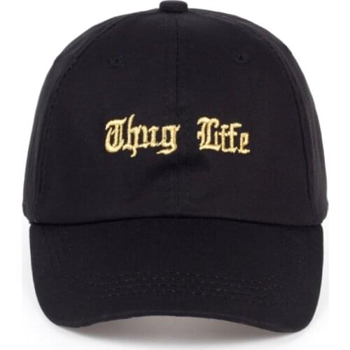 TUNICA 2018 new brand Thug Life Embroidery Dad Hat men women slouch Cotton Baseball Cap curved bill ADJUSTABLE Unisex Dad hat
