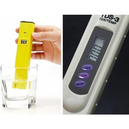 Digital TDS TEMP Tester PH Meter Electrolytic Device Testing 0.0-14.0pH Hydroponics Aquarium Pool Water Quality Purity Tester