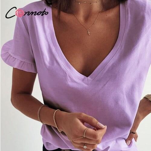 CONMOTO Women's Plain T-shirts