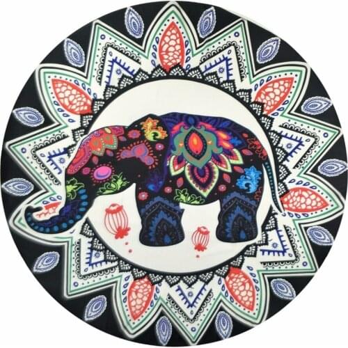 India Elephant Tapestry Peacock Printed Mandala Wall Hanging Bohemia Beach Tippet Cappa Yoga Mat Blanket Bikini Cover Up